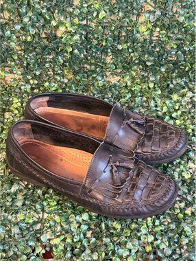 Giorgio Brutini Le Glove Black Tassel Loafers, mens size 11